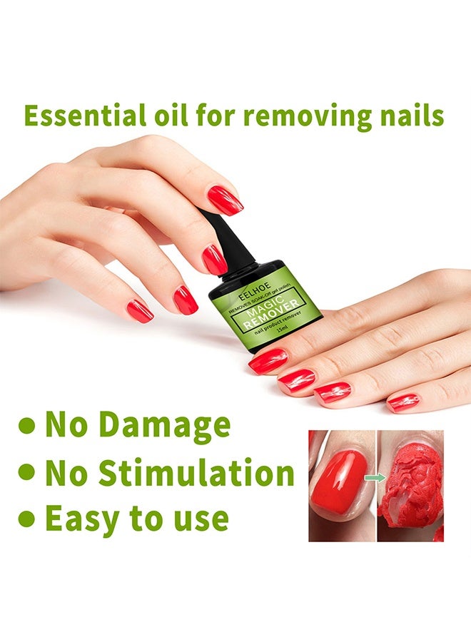 إيلهو مزيل سحرية، مزيل طلاء الأظافر، مزيل طلاء الأظافر السحري، غراء خاص لطلاء الأظافر للصالونات لإزالة طلاء الأظافر بسهولة، 15 مل - Image 3